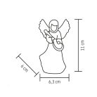 Akril angyal, melegfehér LED világítással - 2 féle