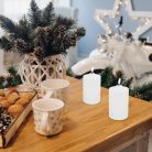 LED-es gyertya, melegfehér- kültéri, beltéri