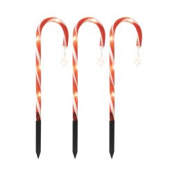 Világító cukorbot szett, kül- és beltéri kivitel, 3 db