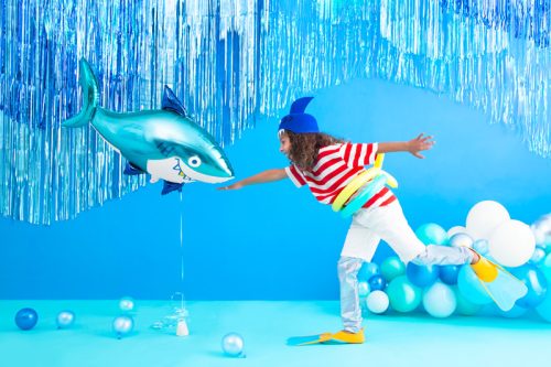 Fényes léggömbök 30 cm, kék (1 db / 50 db.)