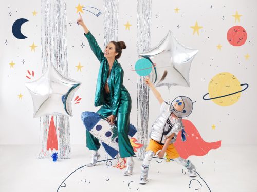 Fényes léggömbök 30 cm, ezüst (1 db / 10 db)