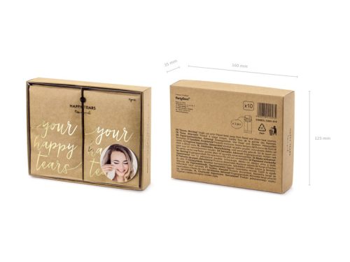 Zsebkendők Boldog könnyeid, arany, 7,5x12cm (1 db / 10 db.)