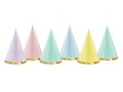Party hats Yummy, mix, 16cm (1 pkt / 6 pc.)