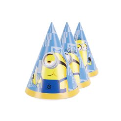 Minion papírsapka szett, 16 cm, 3 mintával, 6 db