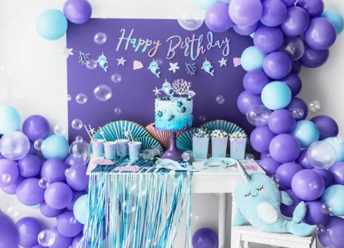 Partyfüggöny, kék, 90x250cm