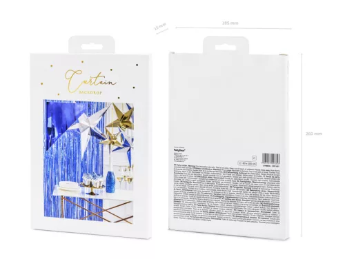 Partyfüggöny, kék, 0,9 x 2,5 m