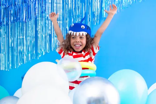 Partyfüggöny, kék, 0,9 x 2,5 m