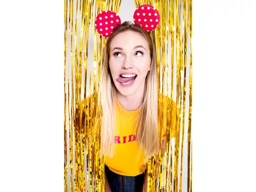 Partyfüggöny, arany, 0,9 x 2,5 m