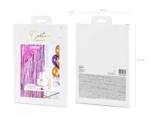 Partyfüggöny, lila, 0,9 x 2,5 m