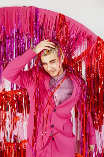 Partyfüggöny, lila, 0,9 x 2,5 m