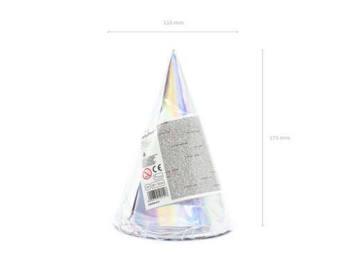 Buli sapkák, irizáló, 16cm (1 db / 6 db.)