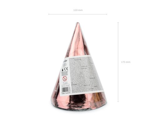 Bulisapkák, rózsaszín arany, 16cm (1 db / 6 db.)