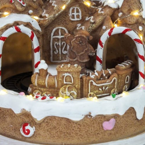 Mézeskalács falu vonattal - világítós