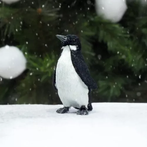 Pingvin dekoráció - 10 cm