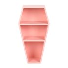 Koporsó alakú dekoratív polc - rózsaszín
