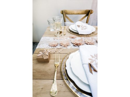 Levéldíszítésű ág, púderrózsaszín (1 db / 9 db)