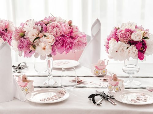 Levéldíszítésű ág, púderrózsaszín (1 db / 9 db)