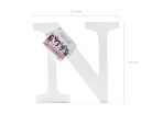 Wooden letter N, white, 21.5x20cm