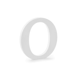 Fa O betű, fehér, 19,5x20,5 cm