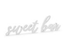 Fa felirat Sweet bar, fehér, 37x10cm