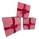 Pirs- fehér csíkos díszdoboz szett - 3db
