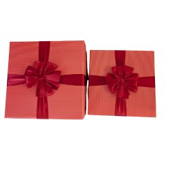 Pirs- fehér csíkos díszdoboz szett - 2db