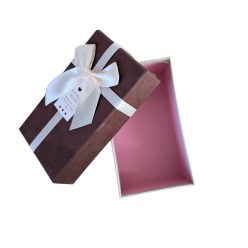 Barna - fehér  díszdoboz  - 15x8,5x5,5 cm