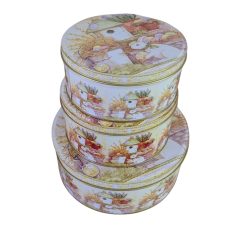   Nyuszi mintás húsvéti fémdoboz szett - sütis doboz - 3db