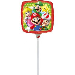 Super Mario mini fólia lufi 23 cm (WP)