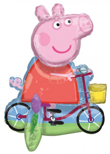 Peppa malac Bicycling fólia lufi 55 cm