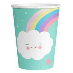   Szivárvány és Felhő Rainbow and Cloud papír pohár 8 db-os 250 ml