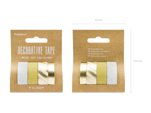 Díszítő szalag, mix (1 pkt / 4 db.)
