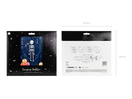 Függesztett dekoráció Csontváz, 110 cm, mix