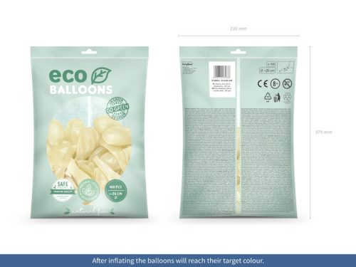 Öko léggömbök 26 cm, kristálytiszta (1 db / 100 db)