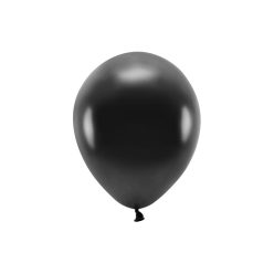 Eco Balloons 26cm metál, fekete (1 db / 100 db.)