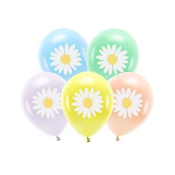 Eco Balloons 30 cm, Daisy, mix (1 pkt / 5 pc.)