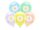Eco Balloons 30 cm, Daisy, mix (1 pkt / 5 pc.)