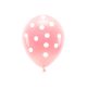 Pasztell Eco Balloons 33 cm, Dots, világos rózsaszín (1 db / 6 db)