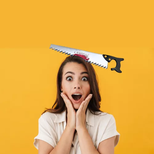 Fűrészes halloweeni fejdísz / hajpánt