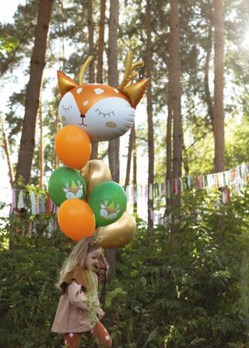 Foil Balloon Deer, 73x64cm, mix