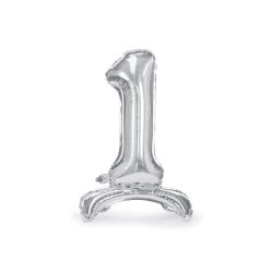   Álló fólia lufi ''1'' számú, 70cm, ezüst