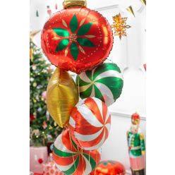 Candy fólia lufi, 35 cm, zöld