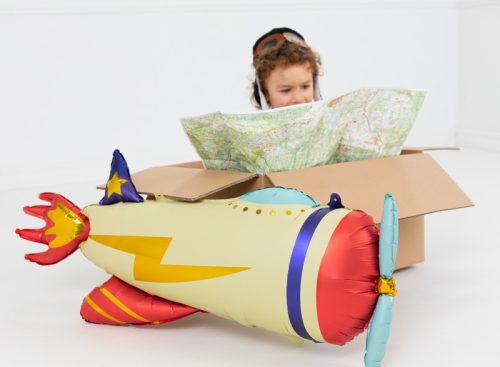 Fólia léggömb Plane, 91x39cm, mix