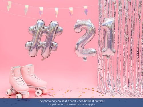 ''7'' számú fólia léggömb, 35 cm, holografikus