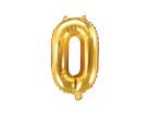 ''0'' számú fóliás léggömb, 35 cm, arany