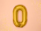 ''0'' számú fóliás léggömb, 35 cm, arany