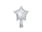 Fólia lufi Stars, 12cm, ezüst (1 db / 25 db.)