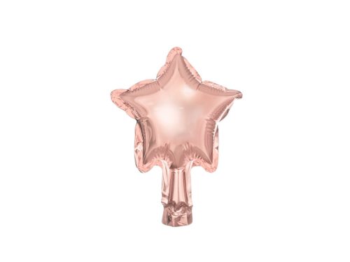 Fólia lufi Stars, 12cm, rózsa arany (1 pkt / 25 db.)