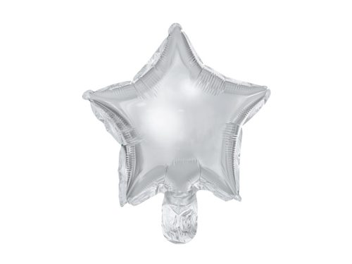 Fólia lufi Stars, 25cm, ezüst (1 db / 25 db.)