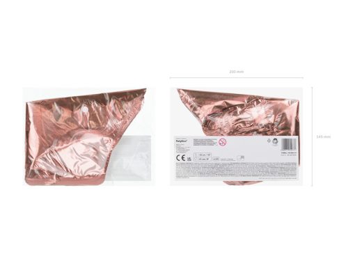 Fólia lufi Stars, 25 cm, rózsaszín arany (1 pkt / 25 db.)